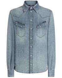 Dolce & Gabbana - Denim Western Shirt - Lyst
