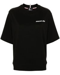 Moncler - Regular Fit Branded Cotton T Shirt - Lyst