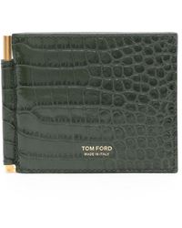 Tom Ford - Printed Croc T Line Clip Wallet - Lyst