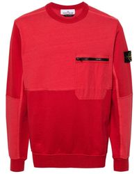 Stone Island - Cotton Zip Pocket Sweatshirt - Lyst