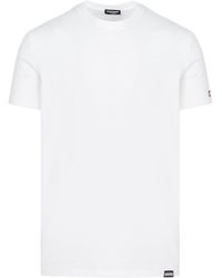 DSquared² - Maple Leaf Badge Cotton T Shirt - Lyst