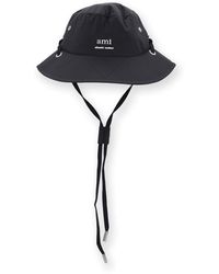 Ami Paris - Ami Drawstring Bucket Hat - Lyst