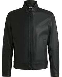 BOSS - H Mansell 3 Leather Jacket - Lyst