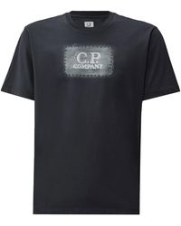C.P. Company - 24/1 Branded Cotton T Shirt - Lyst
