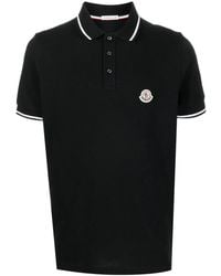 Moncler - Contrast Collar Polo Shirt - Lyst