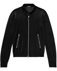 Tom Ford - Silk Blend Velor Zip Through Jacket - Lyst