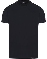 DSquared² - Maple Leaf Badge Cotton T Shirt - Lyst
