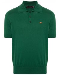 DSquared² - Plate Branding Knitted Polo - Lyst