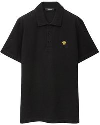 Versace - Polo Piquet Medusa Embroidery - Lyst