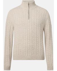 Belstaff - Westport Quarter Zip Sweater - Lyst