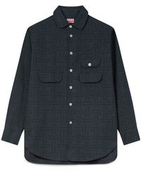 KENZO - Weave Workwear Overshirt - Lyst