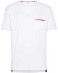 Thom Browne - Jersey Cotton Rwb Pocket Tee - Lyst