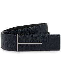 Tom Ford - 38mm Slim T Reversible Leather Belt - Lyst