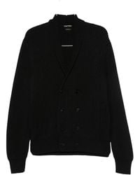 Tom Ford - Wool Silk Shawl Collar Cardigan - Lyst