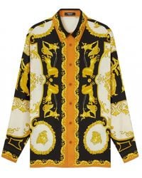 Versace - Hall Of Heros Silk Shirt - Lyst