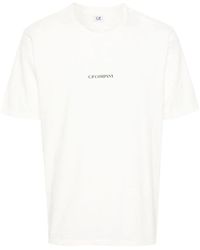 C.P. Company - Garment Dyed Logo T-shirt - Lyst