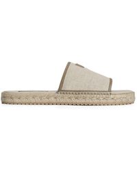 Dolce & Gabbana - Branded Canvas Sandals - Lyst