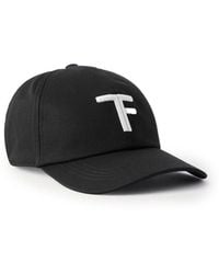 Tom Ford - Canvas + Smooth Leather Cap - Lyst