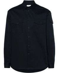 McQueen - Tape Detail Chino Cotton Shirt - Lyst
