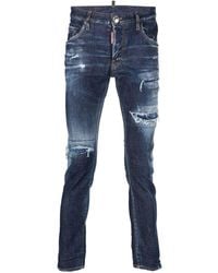 DSquared² - Dark Ripped Wash Super Twinky Jeans - Lyst