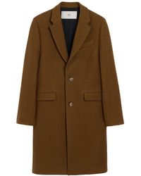Ami Paris - Boiled Wool Gabardine Coat - Lyst
