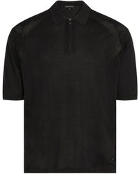 Emporio Armani - Knitted Zip Polo - Lyst