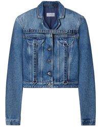 Off-White c/o Virgil Abloh - Womens Cargo Crop Jacket Blue - Lyst