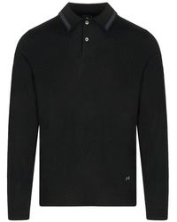 Paul Smith - Ps Knitted Trim Ls Polo - Lyst