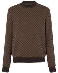 Balmain - Mini Monogram Wool Sweater - Lyst