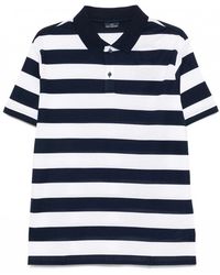 Paul & Shark - Double Cotton Striped Polo Shirt - Lyst