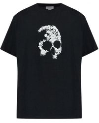 McQueen - T-Shirt With A Distinctive Skull Motif - Lyst