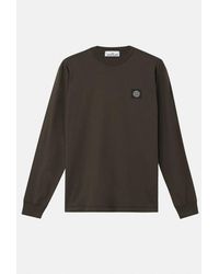 Stone Island - Patch Logo 2100031 Ls T Shirt - Lyst