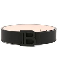 Balmain - B Belt 3 5 Cm Leather Belt - Lyst
