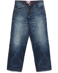 KENZO - Turn Up Wide Fit Jeans - Lyst