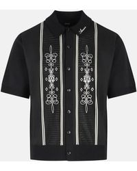 Amiri - Ma Paneled Knit Shirt - Lyst