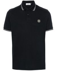 Stone Island - Compass Patch Tipping Polo - Lyst