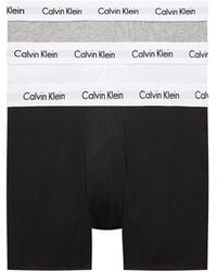Calvin Klein - 3 Pack Boxer Briefs - Cotton Stretch - - Multi - Men - XL - Lyst