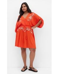 City Chic - Plus Size Seville Tunic Top Dress Tiger Lily - Lyst