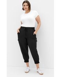 City Chic - Plus Size Lea Crop Jogger Pants - Lyst