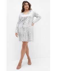 City Chic - Plus Size Bright Lights Sequin Dress - Lyst