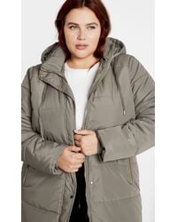 City Chic - Plus Size Darcy Puffer Jacket - Lyst