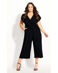 City Chic Zen Out Jumpsuit - Black