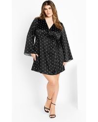 City Chic - Plus Size Amira Spot Dress - Lyst