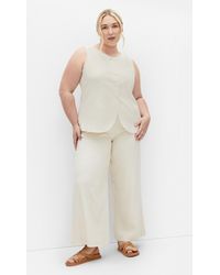 City Chic - Plus Size Vivien Linen Pants - Lyst