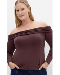 City Chic - Plus Size Jojo Off Shoulder Top - Lyst
