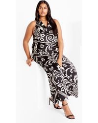 City Chic - Plus Size Perri Print Top - Lyst