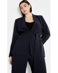 City Chic - Plus Size Belted Yasmine Jacket - Lyst