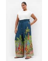 City Chic - Plus Size Paradise Print Alpine Wide Leg Pants - Lyst