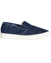 City Chic Lacey Slip On - Blue