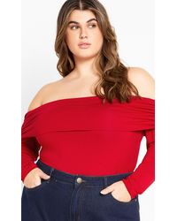 City Chic - Plus Size Jojo Knit Top - Lyst